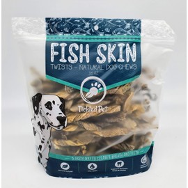 TickledPet Icelandic Cod Fish Skin Dog Treats - Wild Caught Single Ingredient Human Grade Grain Free Chews (16 oz)