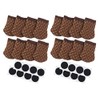 Eyedia Stay-resistant Chair Leg Socks, 16 Pack, Brown