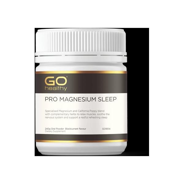 GO Healthy PRO Magnesium Sleep Powder 240g - Blackcurrant