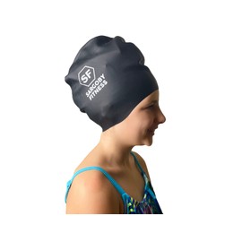Sargoby Fitness Long Hair Swim Cap for Kids Ideal for Dreadlocks Braid Swimming Cap Kids & Locs Also for Kids Shower Cap