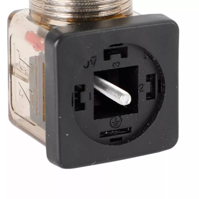 Din 43650-A PG11 Solenoid Coil Connector Socket With Led 24V