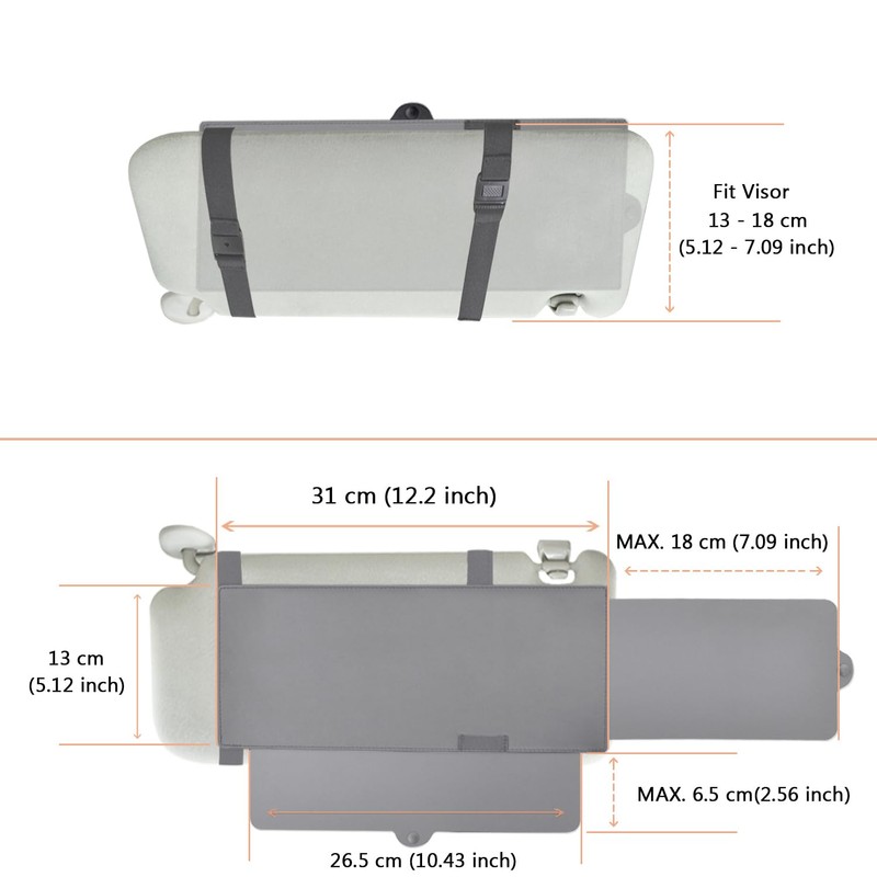 Car Visor Extender, FULLONG Car Visor Sun Shade Extender, Windshield