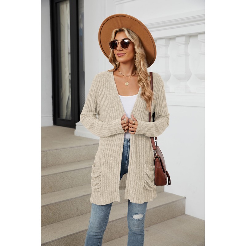 Famulily Comfy Autumn Winter Cardigans for Women, Open Front Cardigans