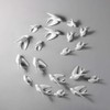 Dorlotou Pair Ceramic Sparrows Swallows Birds Dove White Wall Mounted