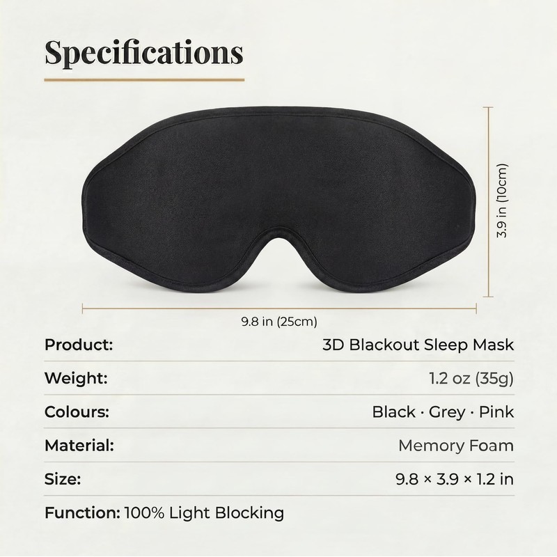 Silk Sleep Masks for Women & Men 100% Blackout Eye