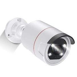 YESKAMOO Security Camera, Outdoor, POE Power Supply, 5 Megapixels, Surveillance Camera, AI Personality Detection, Motion Sensor Luminous, Full Color Video, Night Vision Photography, Recording, Voice