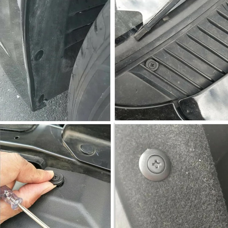 QZKJQDD 7 mm Expansion Rivets Plastic, Mudguard Rivets, Mounting Clips,