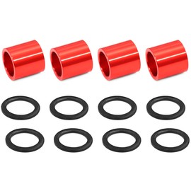 Colored Bearing Spacers and Washers Lightweight Speed Hardware Kit for Skateboards and Longboards 4 Spacers + 8 Washers (Red)