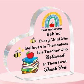 FMCC Teachers Gift for Women Men, Thank You Teacher Gifts Acrylic Plaque Teachers Gifts, Best Gifts for Teacher Christmas Gifts (Behind Every)