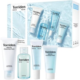 Torriden- Kit de prueba DIVE-IN, kit de cuidado diario de la piel con infusión de ácido hialurónico: régimen de 4 pasos con limpiador en espuma, F
