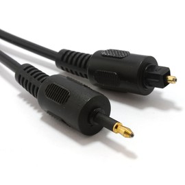 kenable Black Audio Cable TOSlink Plug to MINI-TOSLink OPTICAL 3.5mm Jack 1m [1 metres]