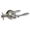 Designers Impressions Villa Design Satin Nickel Entry Door Lever (Front