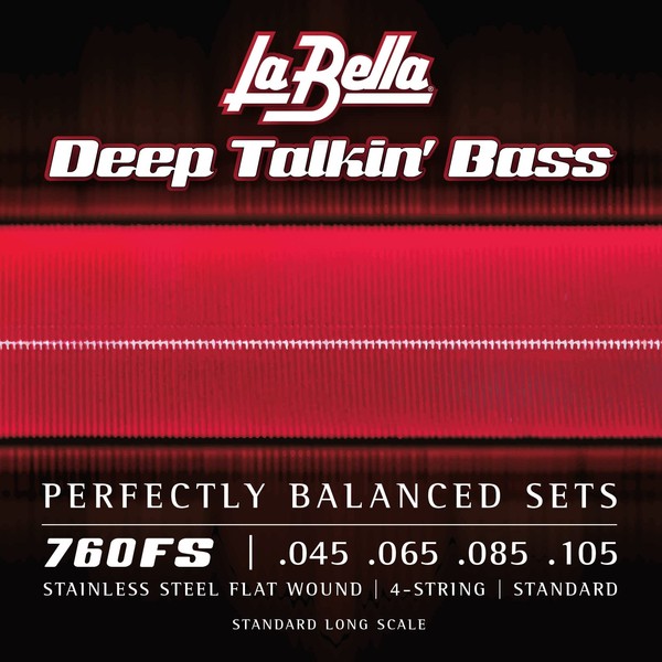 La Bella 760FS Stainless Steel Bass Guitar Strings, Perfectly Balanced Sets, Standard Tension - Perfect for Professional Bass Players