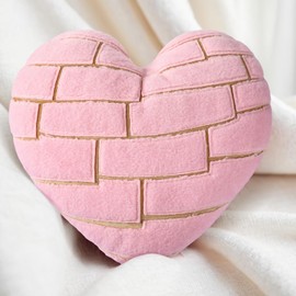 CroBlissful 16 Inch Christmas Concha Gifts Heart Concha Pillows,Valentines Day Mexican Concha Pan Dulce Plush Cushion for Valentines Day Home Decor(Pink)