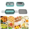 Lunch Box Double Layer Microwave Safe Leakage Proof Stainless Steel