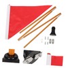 Kisangel Aluminum Kayak Flag Kit Complete Safety Flag Pole Set