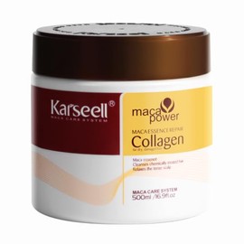 Karseell Mascarilla Capilar Con Colágeno, 500 ml | Mascarilla capilar con colágeno y aceite de argán; ayuda a suavizar cabello seco, maltratado y con frizz