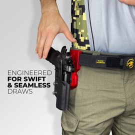 Pro Heavy Duty Competition Holster fits CZ 75-SP01 (Right-Hand Draw, Red/Carbon Fiber)