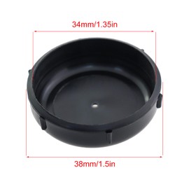 Guifeng 24PCS Black Wrought Iron Patio Furniture Leg Caps 38mm Patio Iron Table & Chair Foot Pads Outdoor Chair Legs Floor Protectors Round Plastic Foot Caps for Metal Chairs Tables