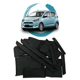 ruiya Daihatsu Mirai La350S Rubber Mat for LA350S / LA360S Interior Rubber Mat Door Pocket Mat Anti-Slip Sheet Toyota Pixis Epoc Subaru Pleo Plus Accessories Pocket Mat Scratch Prevention Noise