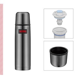 THERMOS Light & Compact 4019.205.035 Thermos Flask Dishwasher Safe for 12 Hours Cold 24 Hours