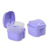 Genco Dental Denture Case, Denture Box with Strainer, Night Cleaner