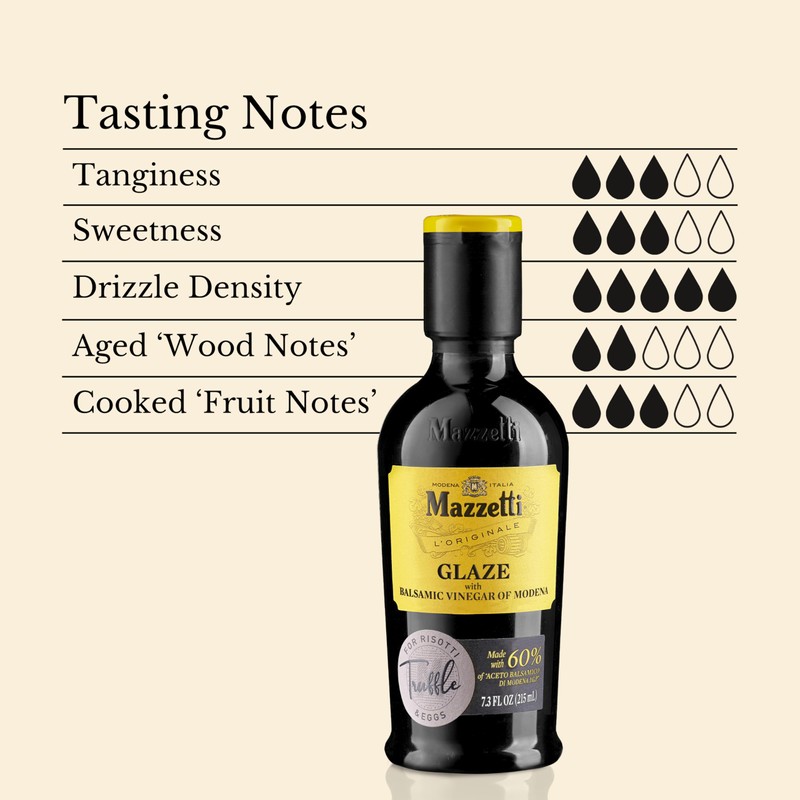 Mazzetti Truffle Glaze Balsamic Vinegar of Modena PGI, 7.3 Fl