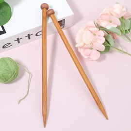 2pcs 5mm Bamboo Knitting Needles 10-Inch Long Wooden Knitting Needles Knitting for Beginners Sock,Scarf,Handmade DIY Knitting & Crochet Supplies