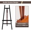 Stuelloaf Large A-Frame Wooden Painting Display Black Easel, Large Adjustable