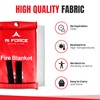 AI FORCE Fire Blanket with Gloves & Hooks – Fireproof