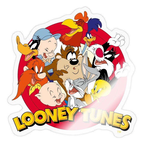 Spreadshirt Looney Tunes Bugs Bunny Logo Group Picture Sticker, 10