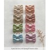 2" Baby Hair Ties with Linen Bows, 28 Pcs Neutral