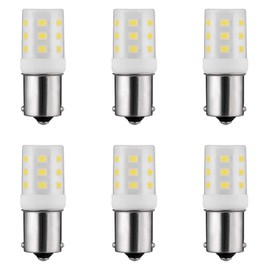 Makergroup 1156 1141 LED Light Bulbs 2W, Weatherproof BA15S S8 SC Bayonet Single Contact Base 6000K White Color for Landscape Path Deck Lights and RV Lighting 6pcs