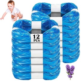 Pack of 12 4.5 m Nappy Bin Refill Cassettes, Changing Bucket, Refill Film, Odour-Proof, Thickened, Baby Nappy Bin, Compatible with Angelcare, Tommee Tippee, LitterLocker