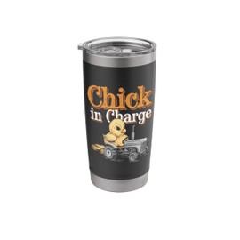 Baby Chicks on Farms with Tractors Barns and Rural Charm Stainless Steel Insulated Tumbler