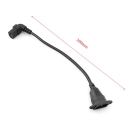 ZYAMY 0.3 Meter Lower Angle C13 to C14 Panel Mount Power Cord 90 Degree IEC 320 C13 Female to C14 Male PDU Power Extension Cord for Monitor Computer Uc13m-C14