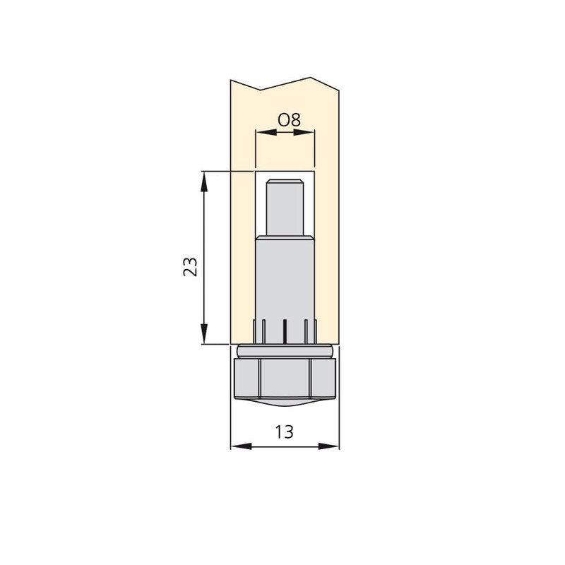 Emuca 2020015 Leveller foot for furniture with nut, M6x20mm, Set