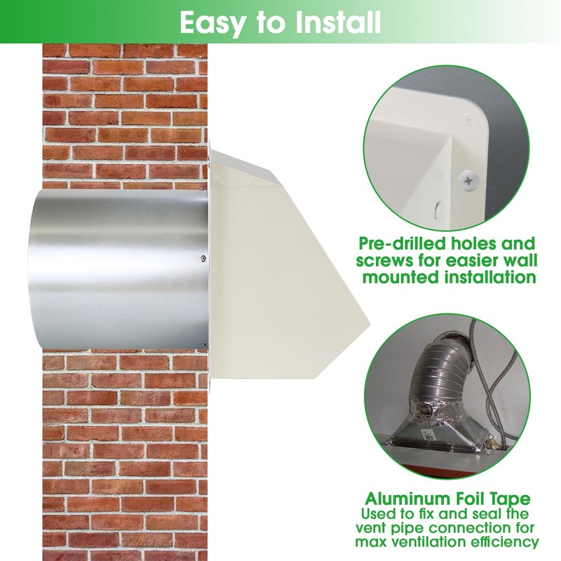3 Inch Dryer Vent Cover Outside,Wall Vent Cover,Outdoor Dryer Exhaust