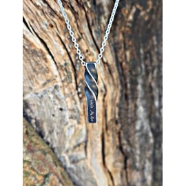 6th Anniversary Gift for her, 11th year gift, Hand forged Iron Twist pendant