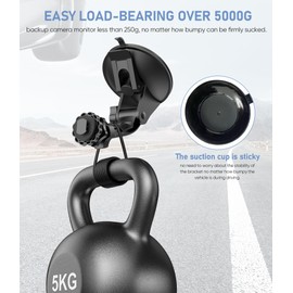 Pixelman Backup Camera Monitor Mount,(7/9 inch) Large Dual Suction Cup Reverse Camera Monitor Mount,Windshield Holder for Rear View Monitor,Car Display Monitor Bracket for RVs,Trucks,Vans