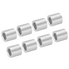 PATIKIL 8pcs 10mm Wire Rope Stop Sleeves Aluminum Crimp Loop