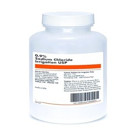 Generic Sterile Saline Solution for Irrigation, Purified with Reverse Osmosis, Multi-Stage Filtration, Meets USP Standards, 100 mL per Bottle, 4-Pack