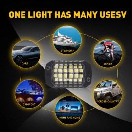 marvelouspace White 20X LED Offroad Rock Light Kit Truck Underbody Neon Lamp For Truck Offroad