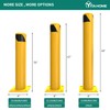 YITAHOME Safety Bollard Post, 42" x 4.5" Steel Bollards for