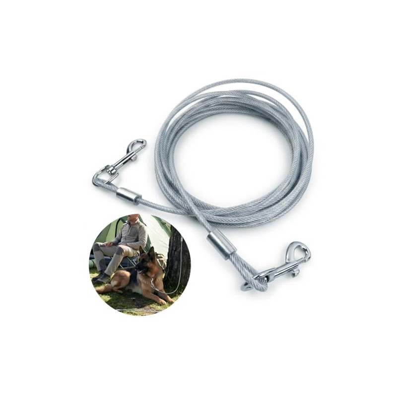 Correa para Perro, 5m Cadena para Perro de Acero Inoxidable