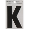 Hillman 840818 3" Black and Silver Reflective Poly-Film Adhesive Letter
