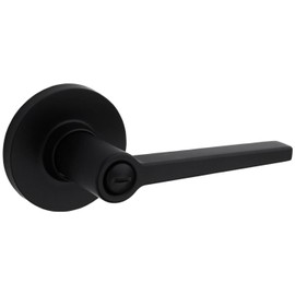 Safe Lock by Kwikset Daylon Lever Round Rose Privacy Lock Matte Black