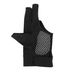 Boodun Unisex Adults 3-Finger Snooker Pool Cue Glove Billiards Shooters Glove (Black, M)
