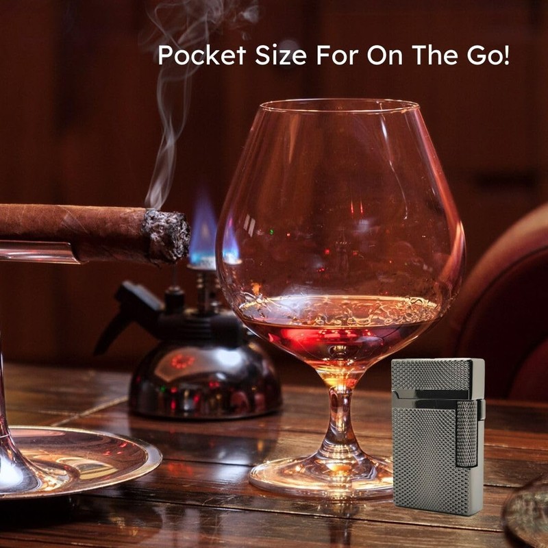 Visol Hubbard Traditional and Torch Flame Refillable Gas Lighter, Flint