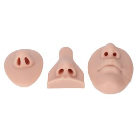 Silicone Nose Model Set Simulation 3D Soft Practice Nose Model for Nose Suture Teaching Exercise Medium Skin Color